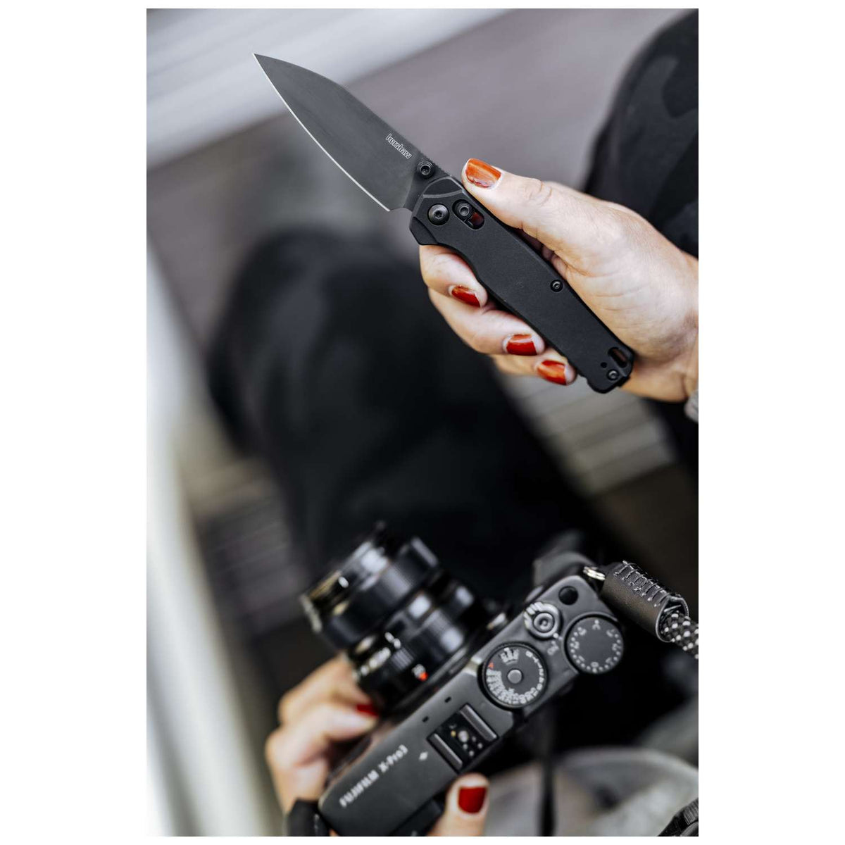 Kershaw Bel Air Black MagnaCut Pocket Knife 8 cm Black Handle 82 gr 6105BLK