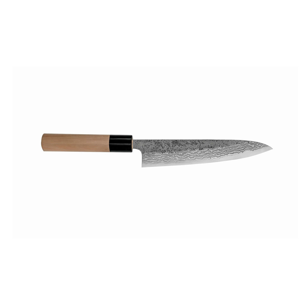 Tojiro Rough Aogami Damascus Handmade Chef's Knife 18 cm Magnolia Handle
