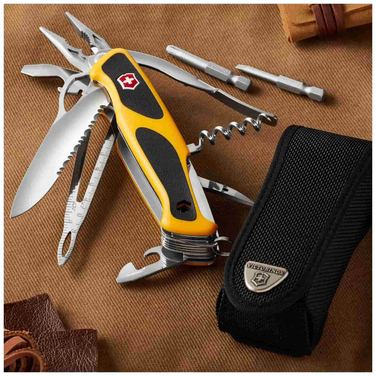 Victorinox Ranger Boatsman MW Grip Swiss Army Knife 130 mm 22 Functions Yellow