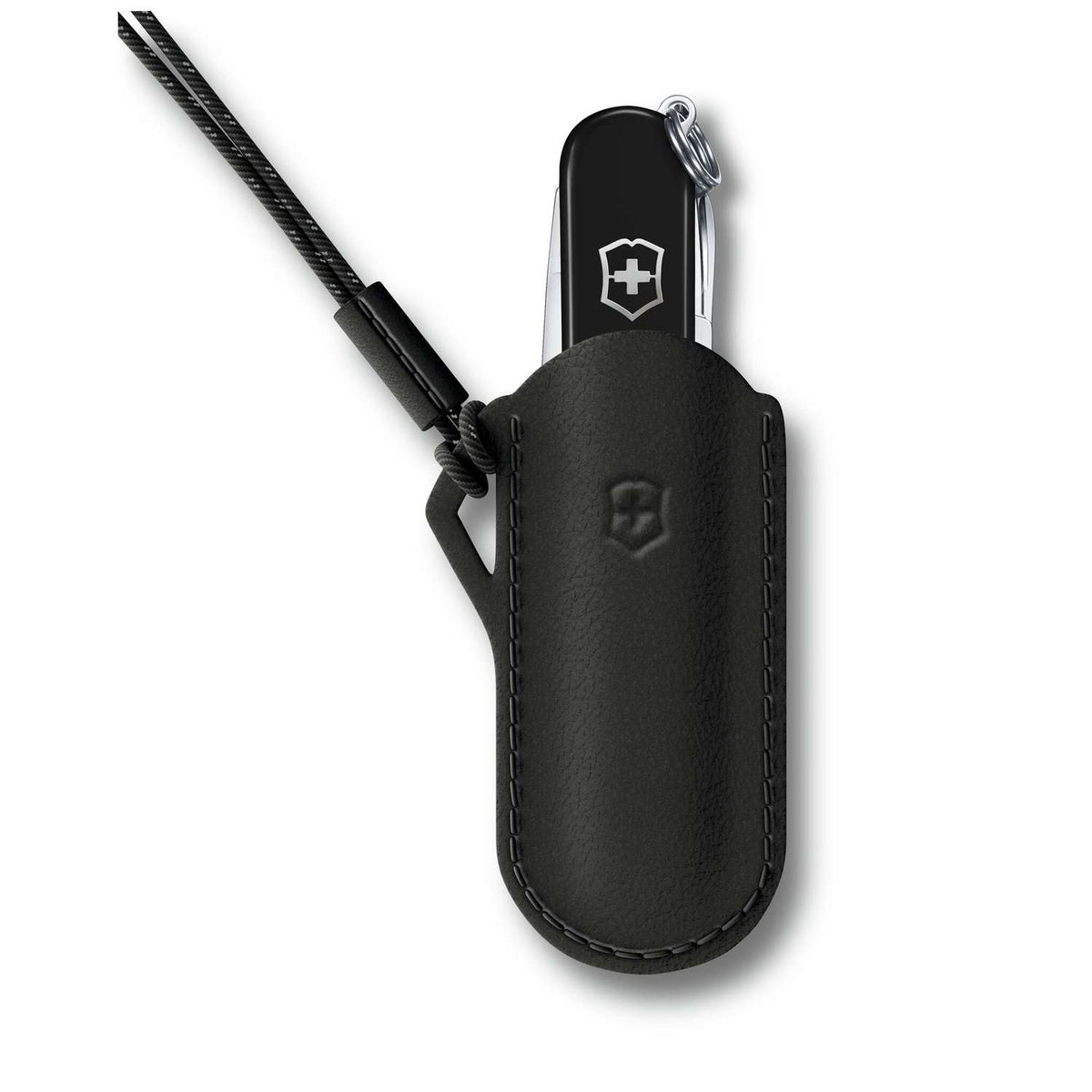 Victorinox Leather Pouch 70 mm Black Dark Illusion 4.0670.3