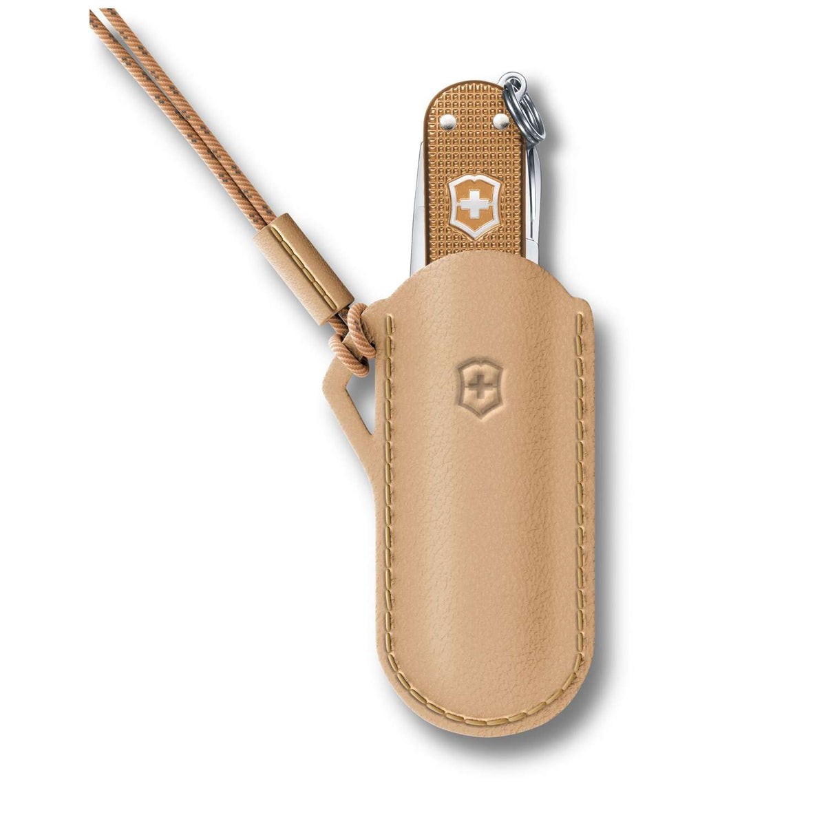 Victorinox Leather Pouch 70 mm Beige Wet Sand 4.0670.49