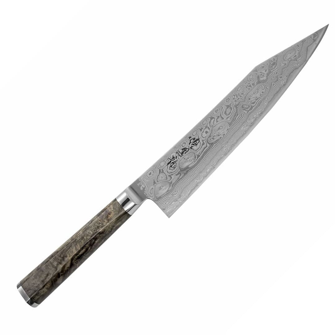 Ryusen Damascus Chef's Knife 21 cm Poplar Handle Oukoku Ryu OK-102