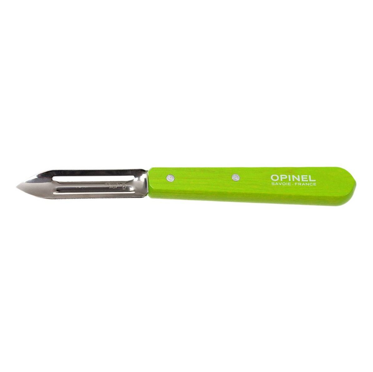Opinel Stainless Steel Peeler 6 cm With Green Wooden Handle No 115 Les Essentiels 001930