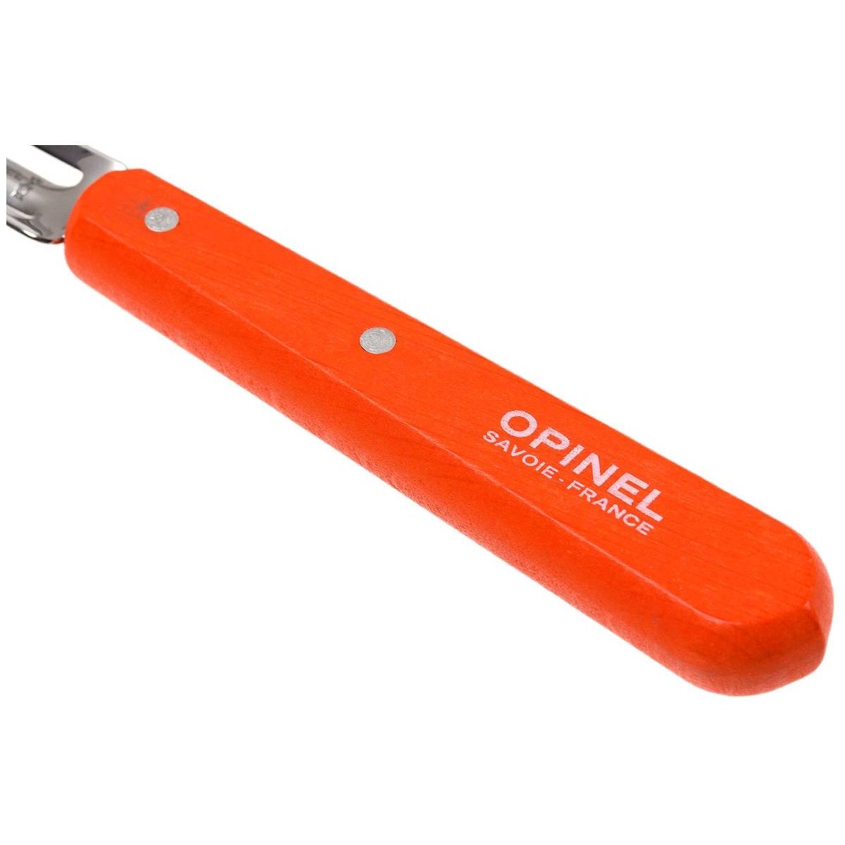 Opinel Stainless Steel Peeler 6 cm With Orange Wooden Handle No 115 Les Essentiels 001931