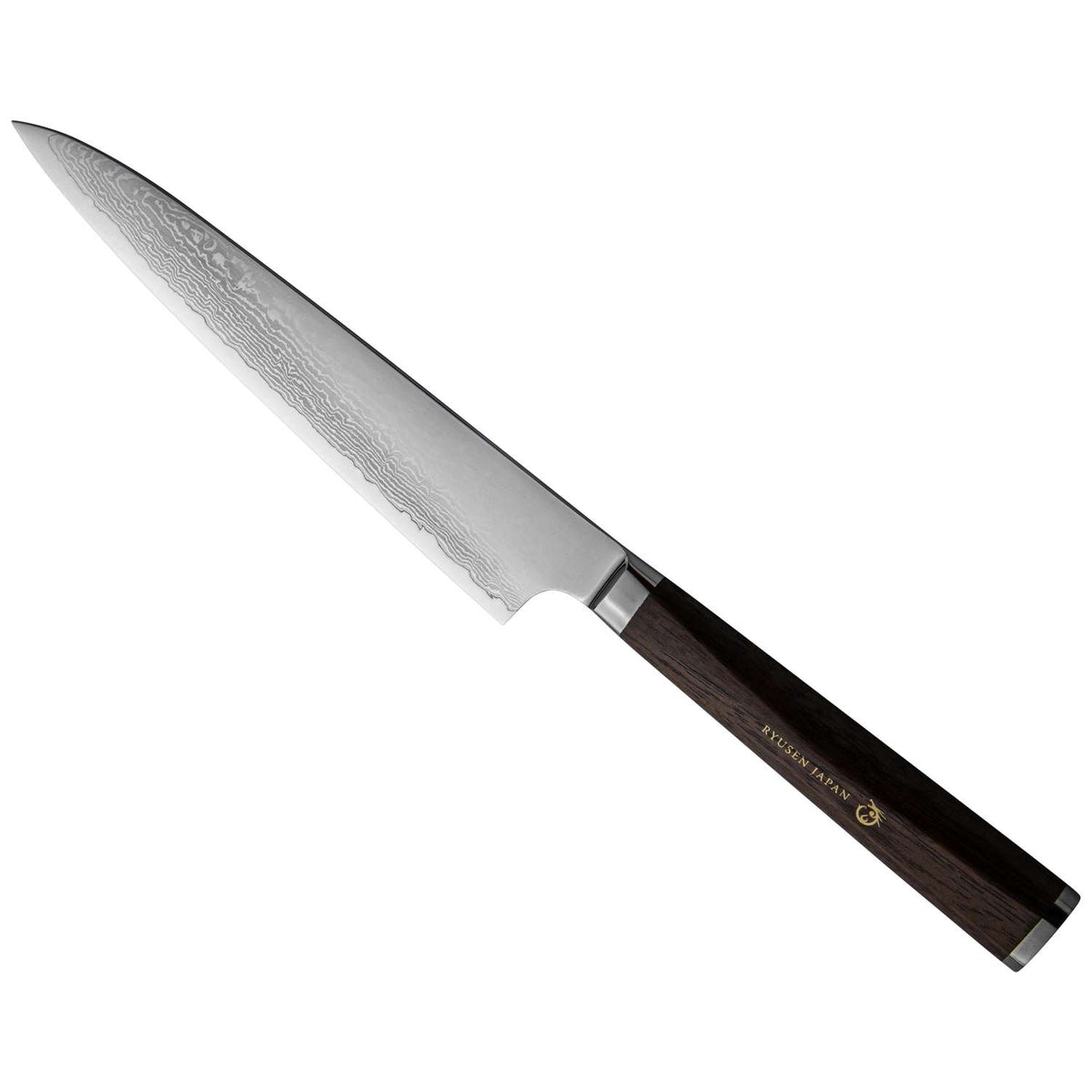 Ryusen Damascus Chef's Knife 21 cm Walnut Handle Prever PV-102