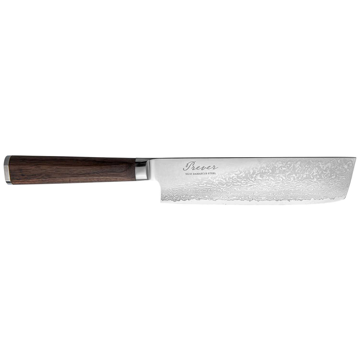 Ryusen Damascus Nakiri Knife 17.5 cm Walnut Handle Prever PV-104
