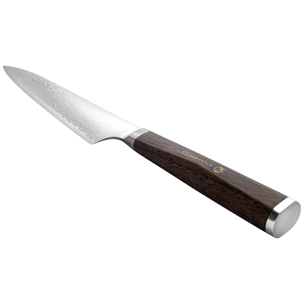 Ryusen Damascus Utility Knife 15 cm Walnut Handle Prever PV-105