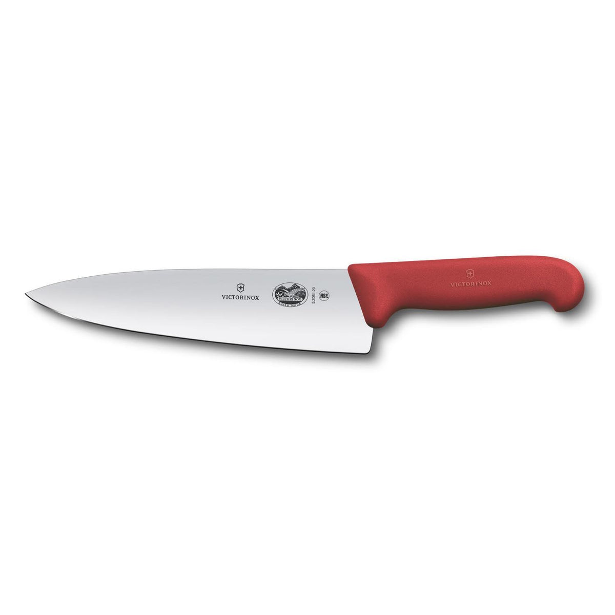 Victorinox Chef's Knife Extra Wide Blade 20 cm Red Handle Fibrox 5.2061.20B