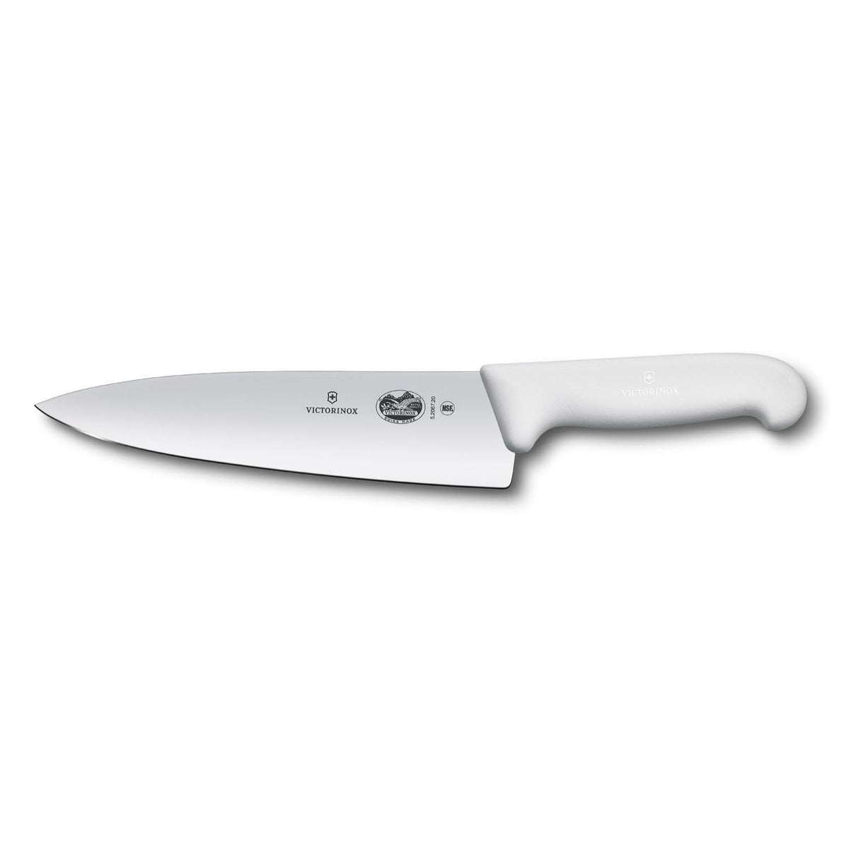 Victorinox Chef's Knife Extra Wide Blade 20 cm White Handle Fibrox 5.2067.20B