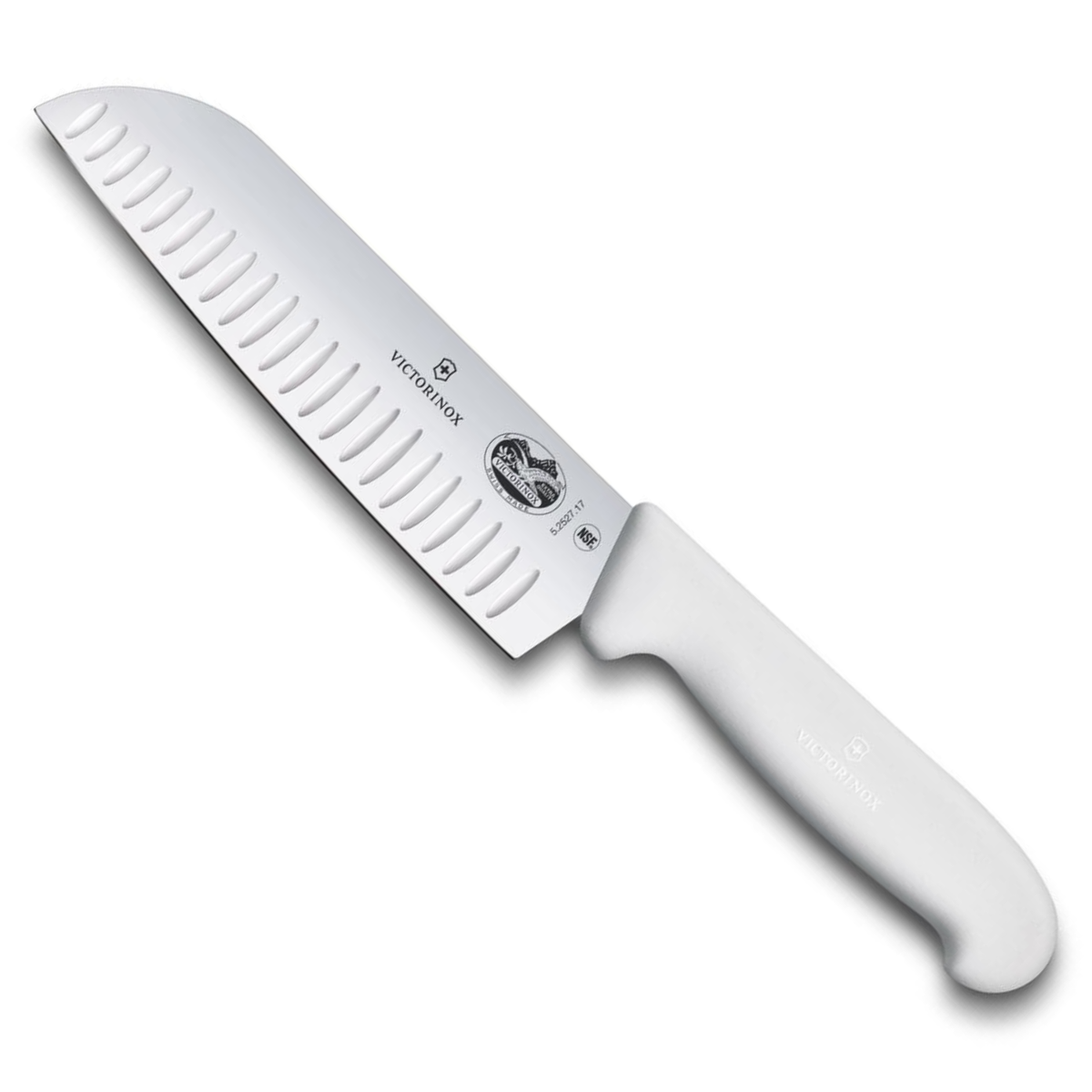 Victorinox Μαχαίρι Santoku 17 εκατ. με αυλακώσεις άσπρη λαβή Fibrox 5.2527.17B