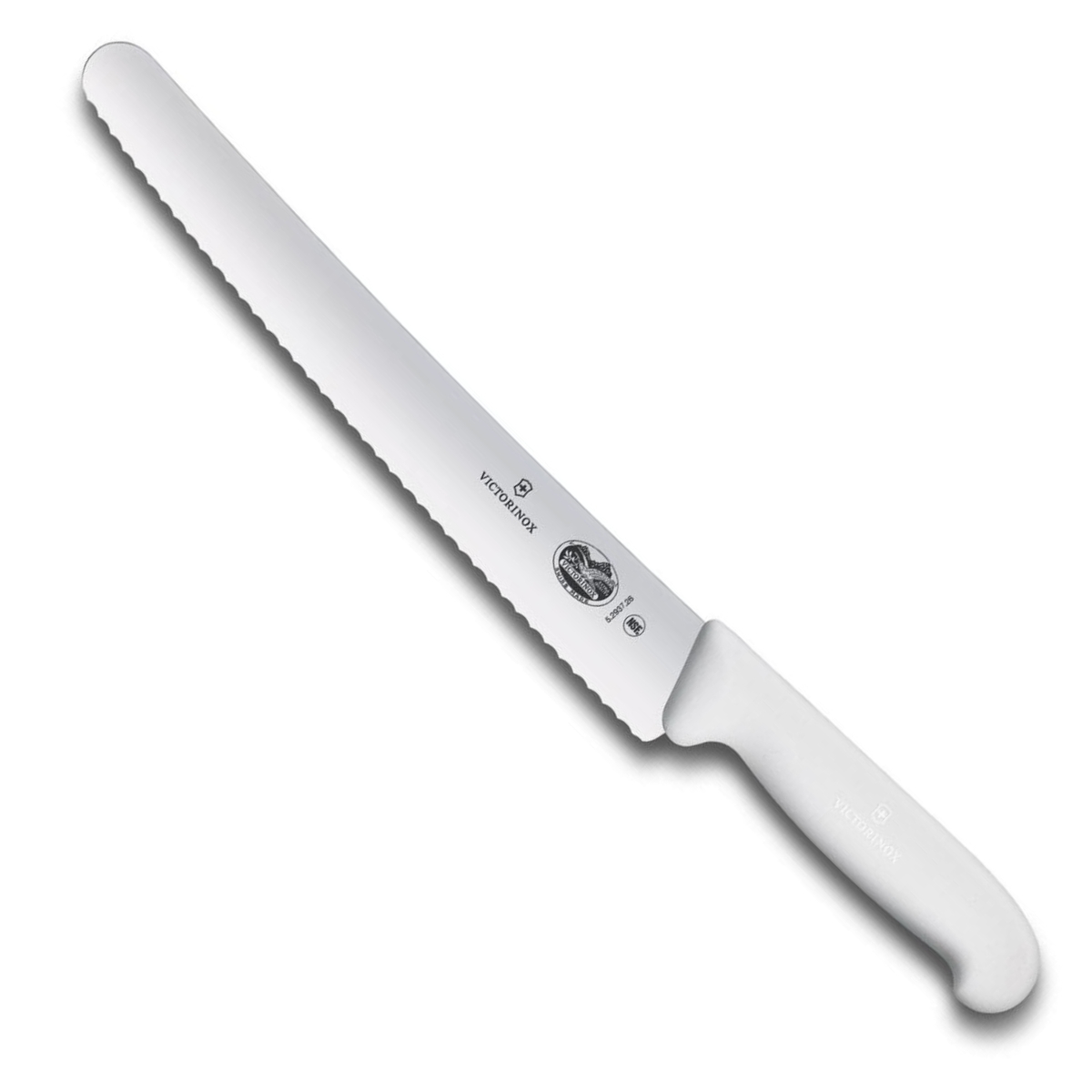 Victorinox Μαχαίρι τεμαχισμού-ζαχαροπλαστικής 26 εκατ. οδοντωτό άσπρη λαβή Fibrox 5.2937.26B