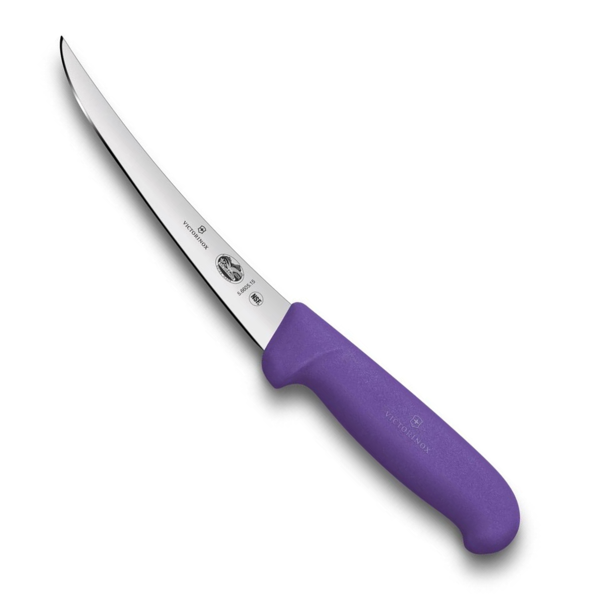 Victorinox Μαχαίρι ξεκοκαλίσματος 15 εκατ. με καμπύλη στενή λάμα μωβ λαβή Fibrox 5.6605.15
