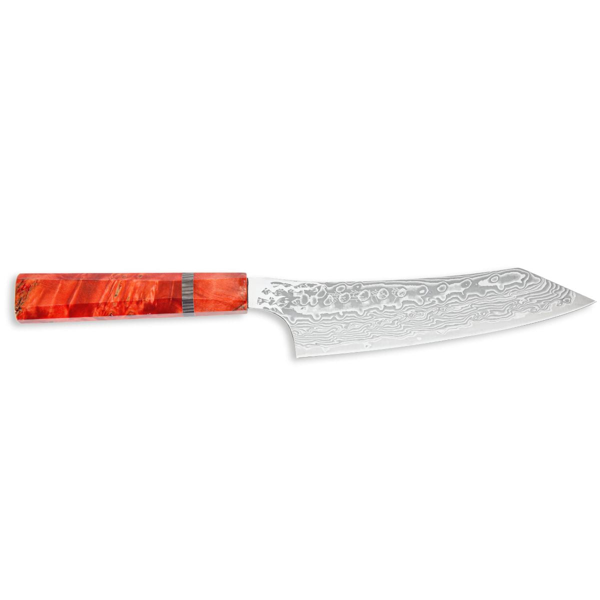 Ryusen Damascus Santoku Knife 17.5 cm Poplar Handle Gurenhiryu KAI GH-107