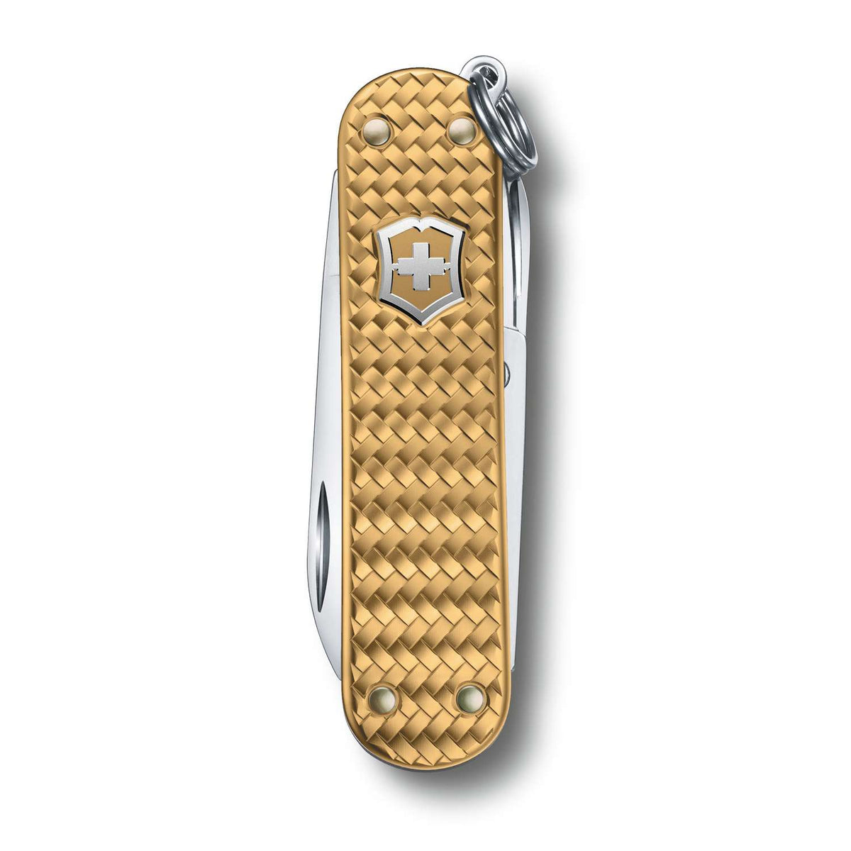 Victorinox Classic SD Precious Alox Swiss Army Knife 58 mm 5 Functions Aluminium Scales Brass Gold