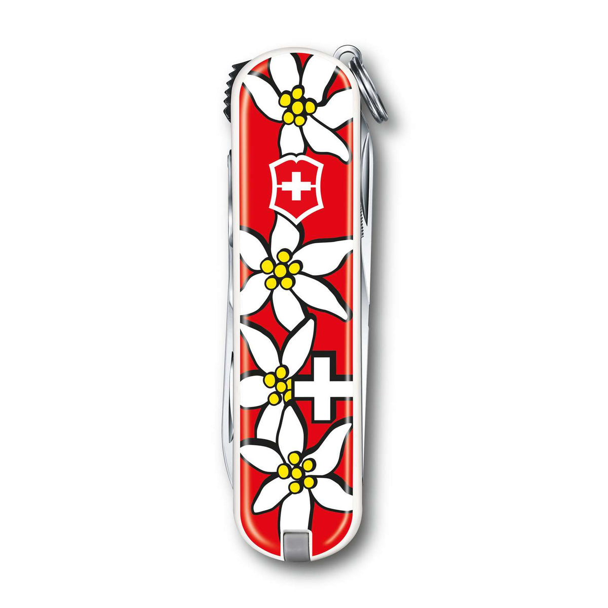 Victorinox Nail Clip 580 Swiss Army Knife 65 mm 8 Functions Pattern Edelweiss 0.6463.840