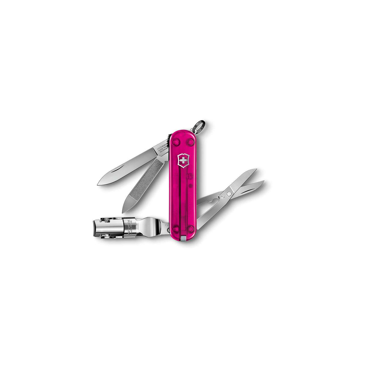 Victorinox Nail Clip 580 Swiss Army Knife 65 mm 8 Functions Pink Transparent 0.6463.T5