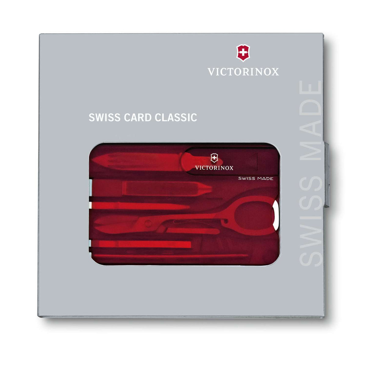 Victorinox Swiss Card Classic 10 Functions Red Transparent 0.7100.T