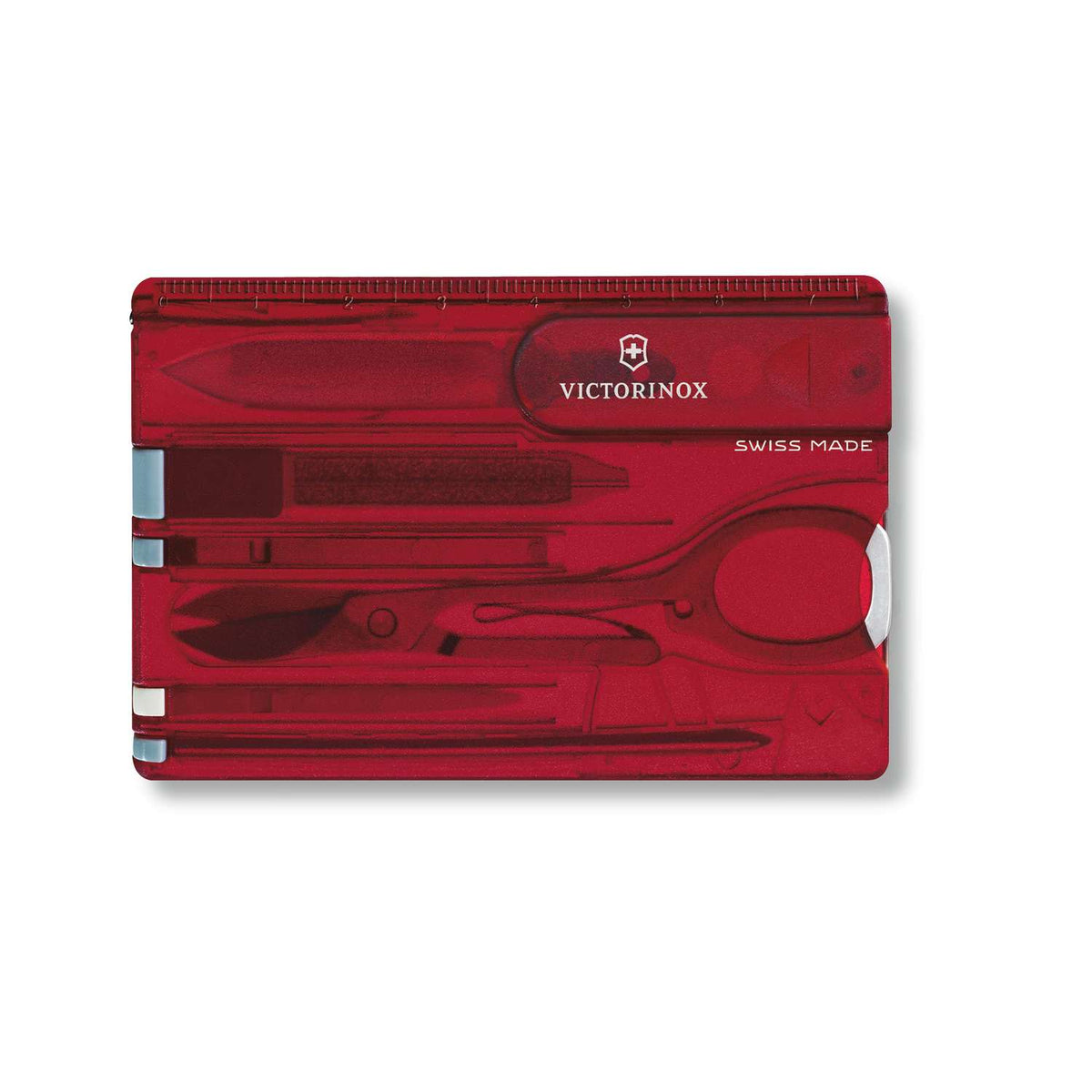 Victorinox Swiss Card Classic 10 Functions Red Transparent 0.7100.T