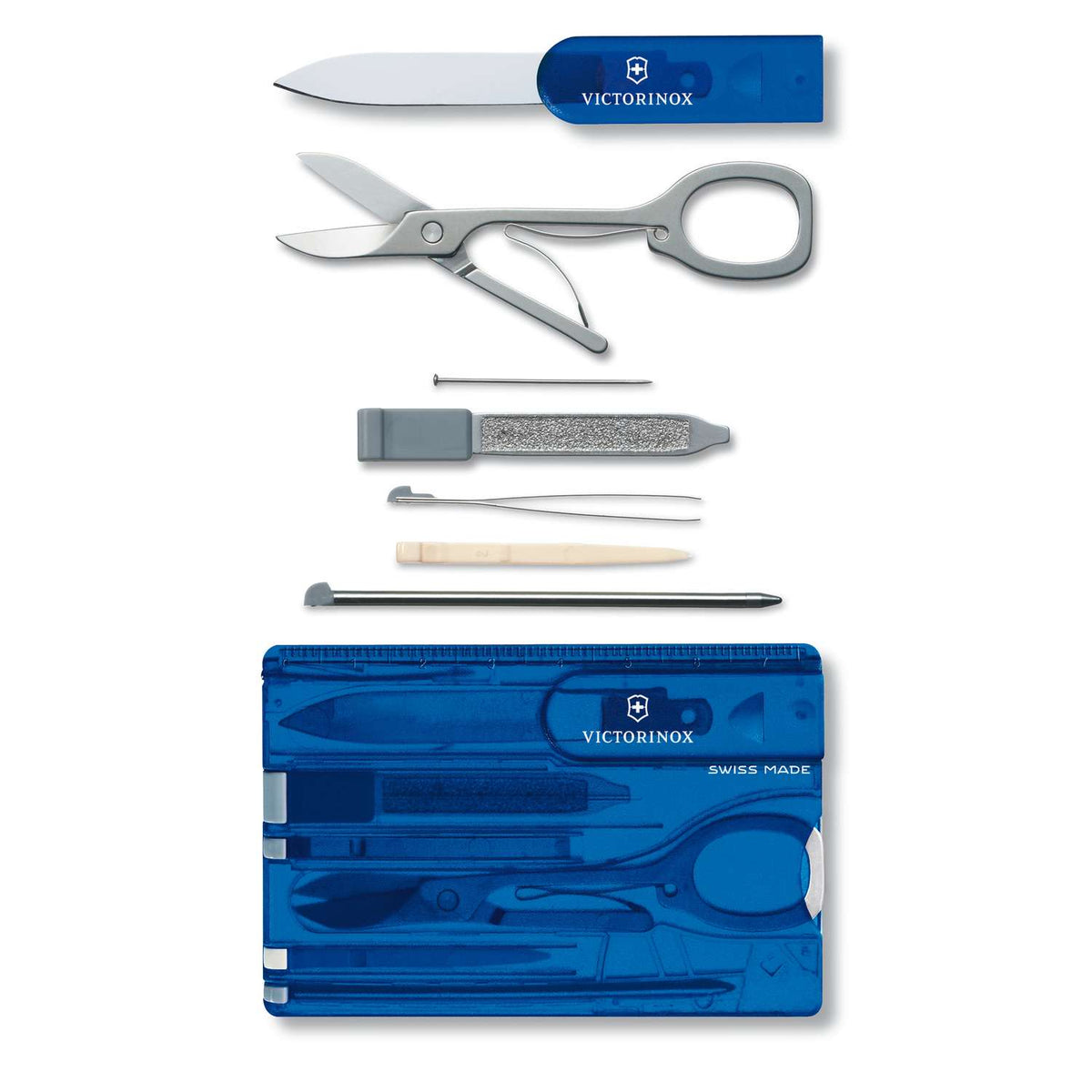 Victorinox Swiss Card Classic 10 Functions Blue Transparent 0.7122.T2
