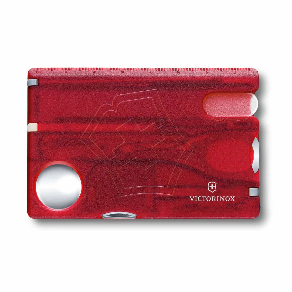 Victorinox Swiss Card Nailcare 13 Functions Red Transparent 0.7240.T