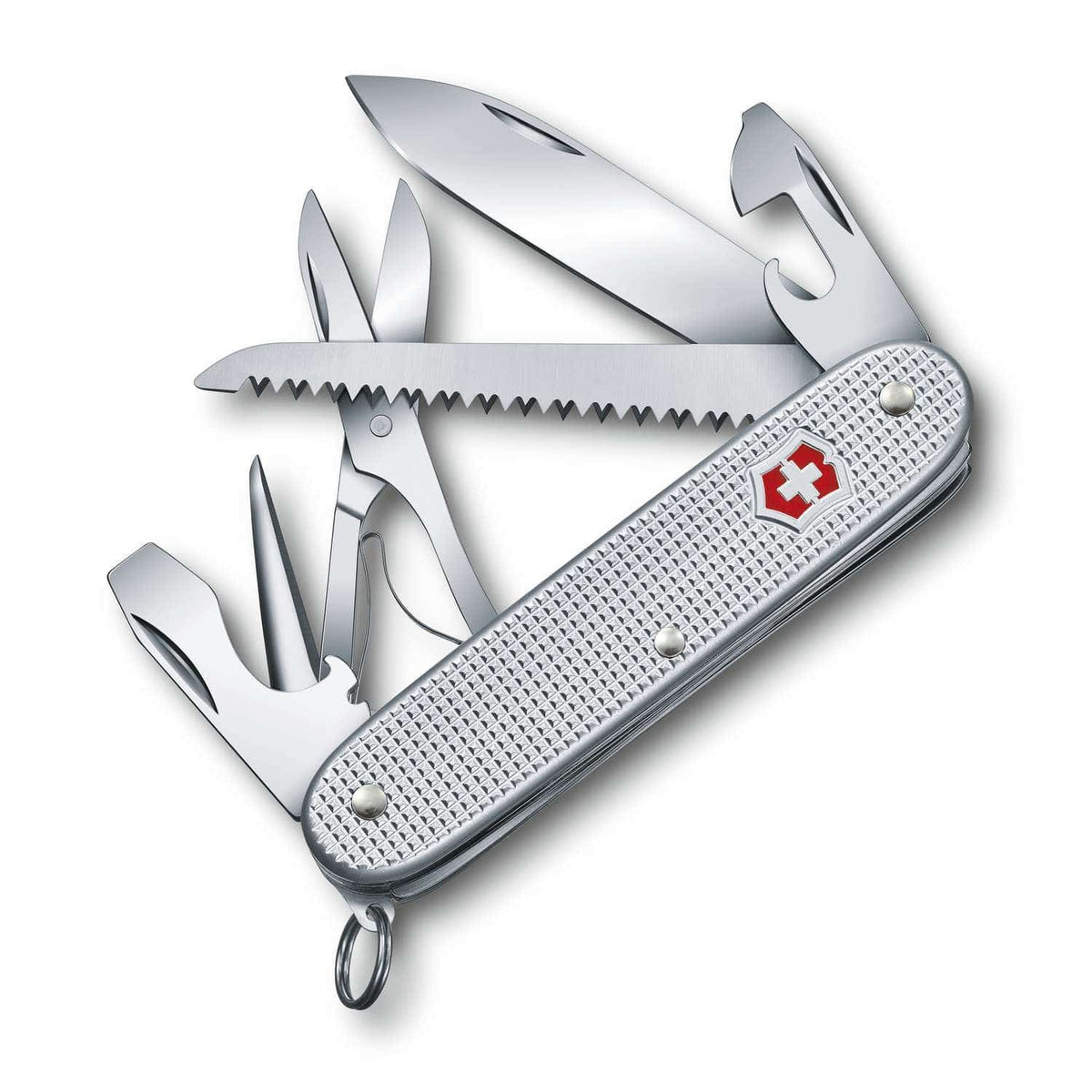 Victorinox Farmer X Alox Swiss Army Knife 93 mm 10 Functions Aluminium Scales Silver 0.8271.26