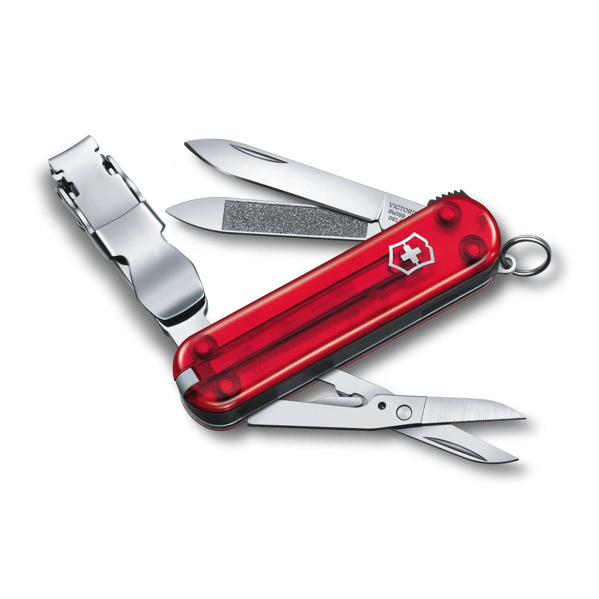 Victorinox Nail Clip 580 Swiss Army Knife 65 mm 8 Functions Red Transparent 0.6463.T