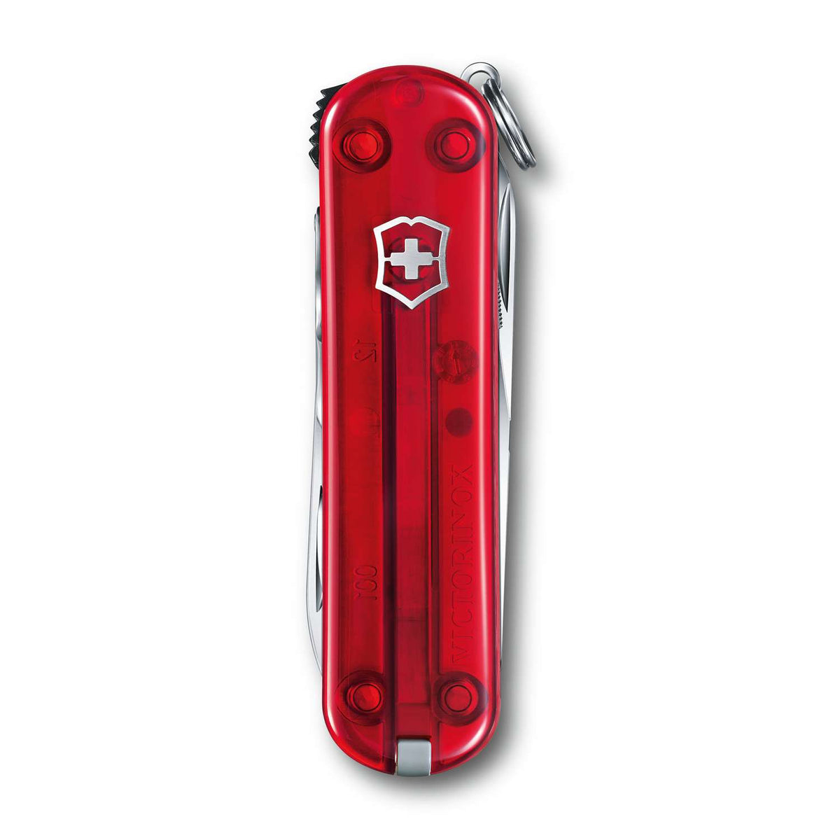 Victorinox Nail Clip 580 Swiss Army Knife 65 mm 8 Functions Red Transparent 0.6463.T