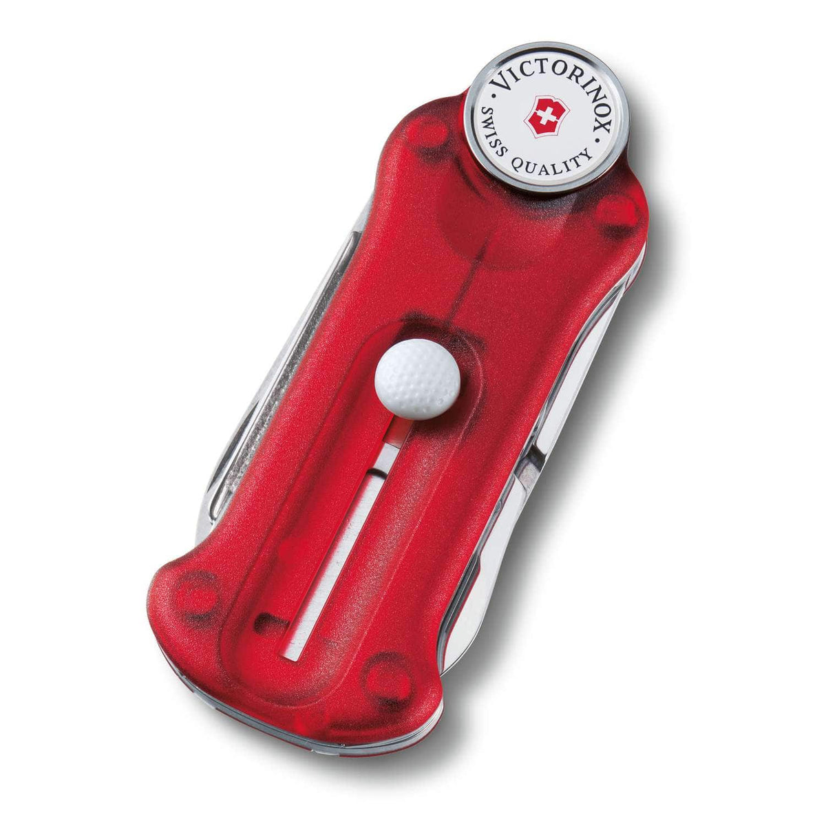Victorinox Golf Tool Swiss Army Knife 91 mm 10 Functions Red Transparent 0.7052.T