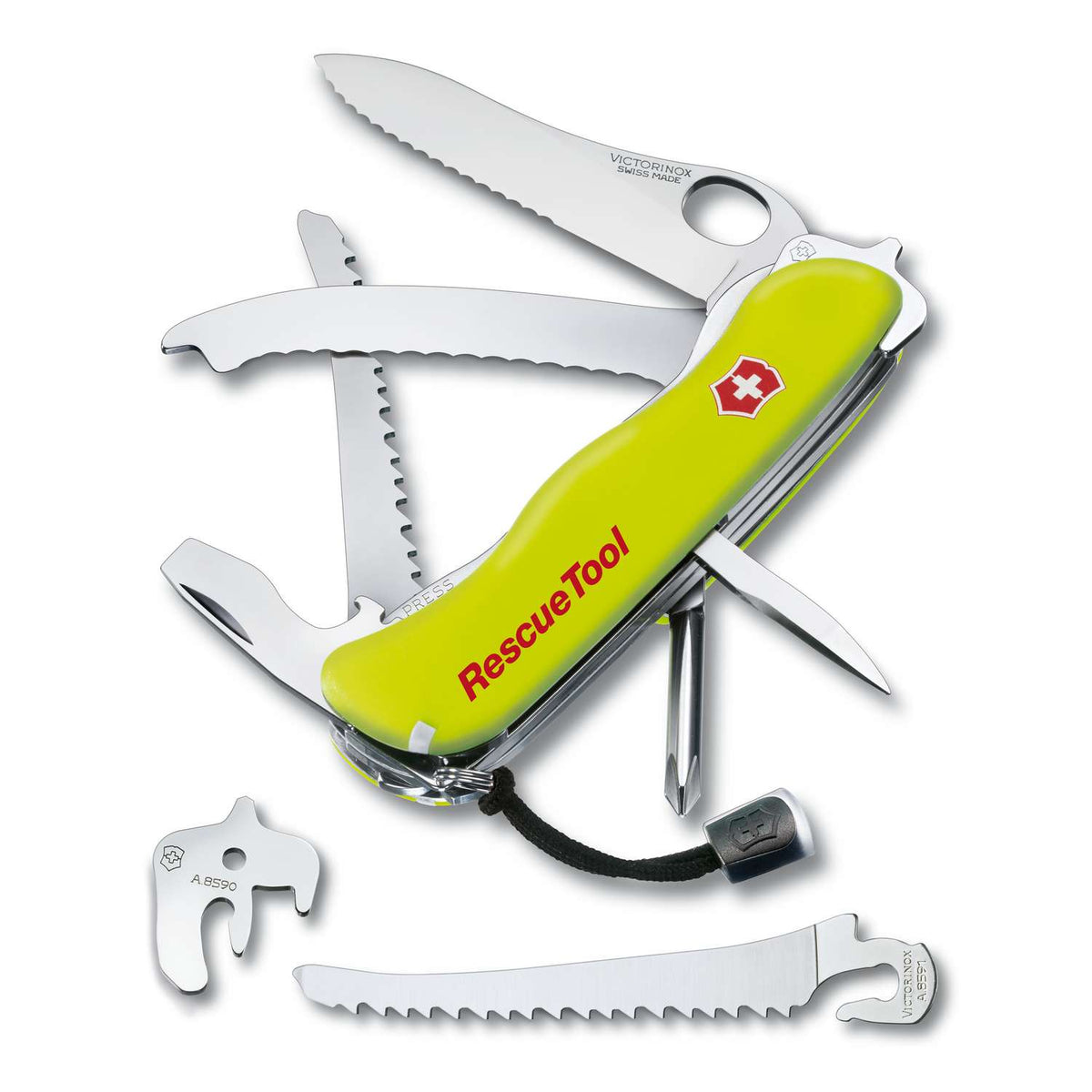Victorinox Rescue Tool MW Swiss Army Knife 111 mm 13 Functions Yellow Luminescent 0.8623.MWN