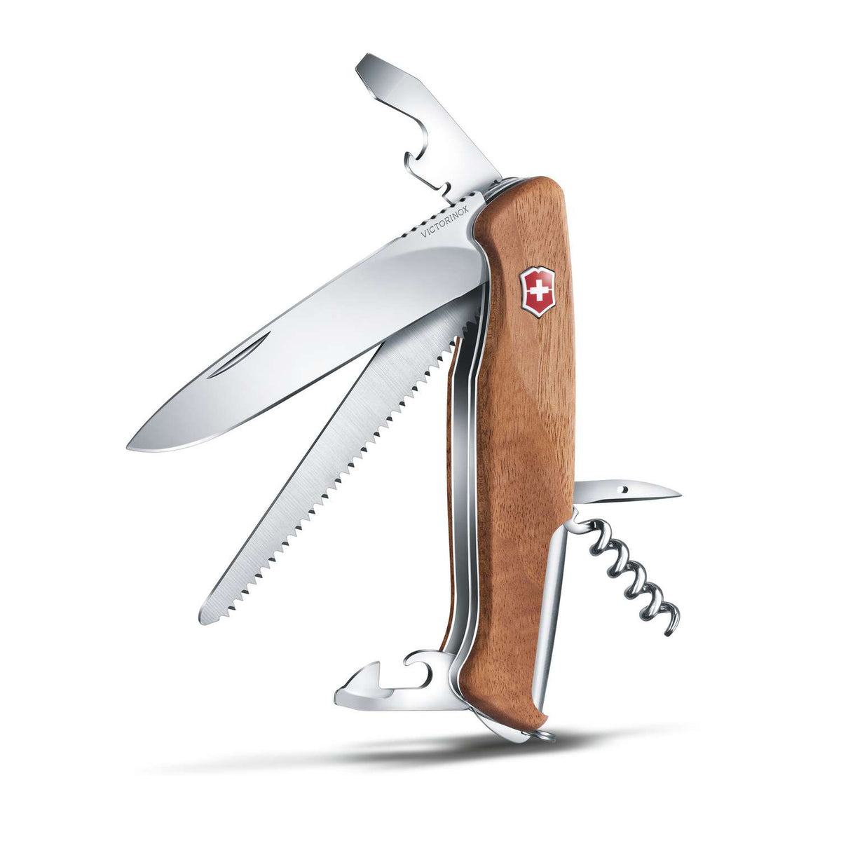 Victorinox Ranger 55 Wood Swiss Army Knife 130 mm 10 Functions Wooden Scales 0.9561.63