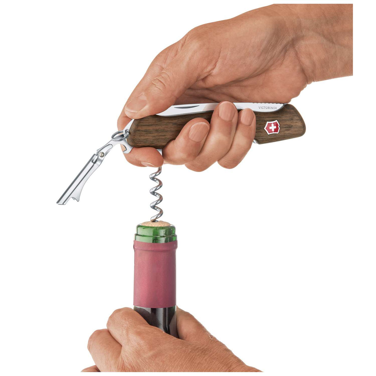 Victorinox Wine Master Wood Swiss Army Knife 130 mm 6 Functions Wooden Scales Brown 0.9701.63