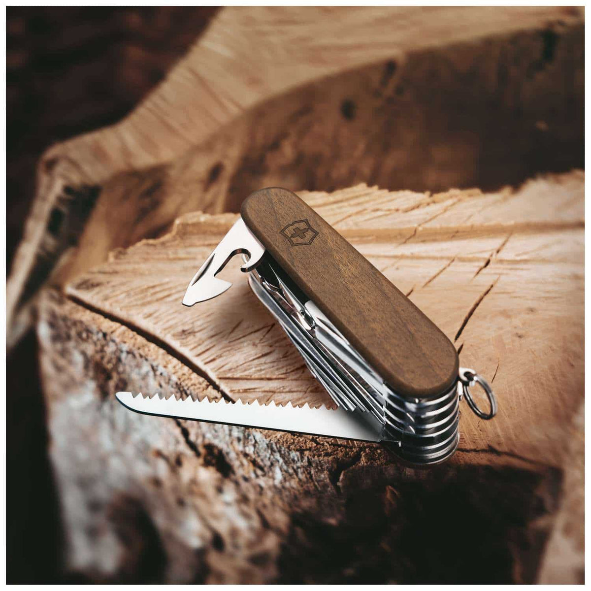 Victorinox Swiss Champ Wood Swiss Army Knife 91 mm 29 Functions Wooden Scales 1.6791.63