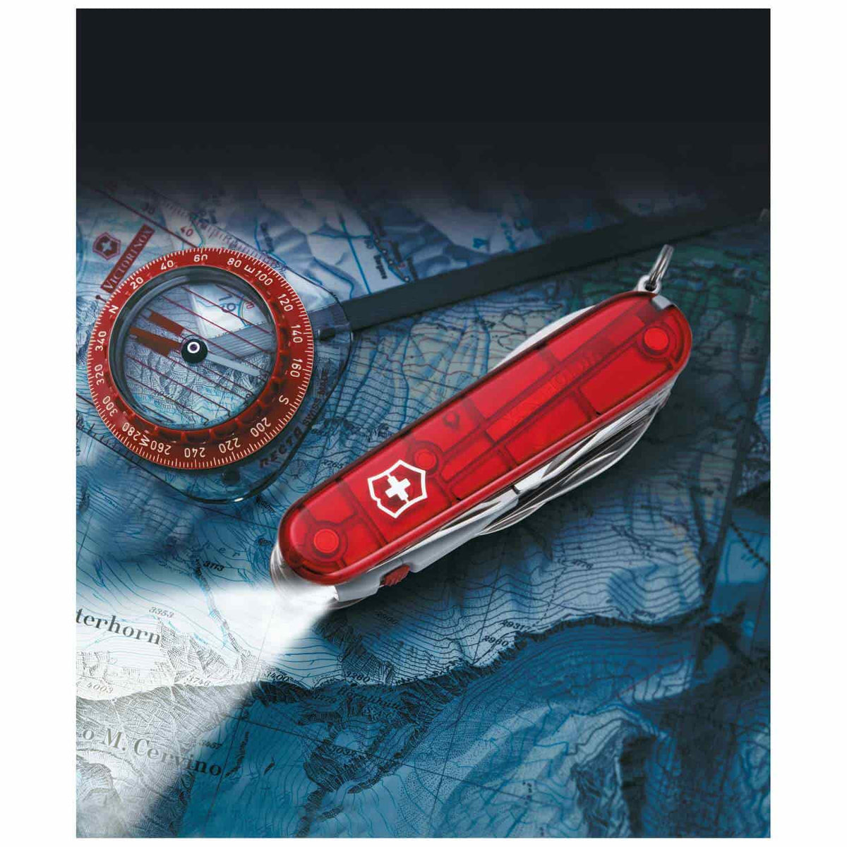 Victorinox Huntsman Lite Swiss Army Knife 91 mm 21 Functions Red Transparent 1.7915.T