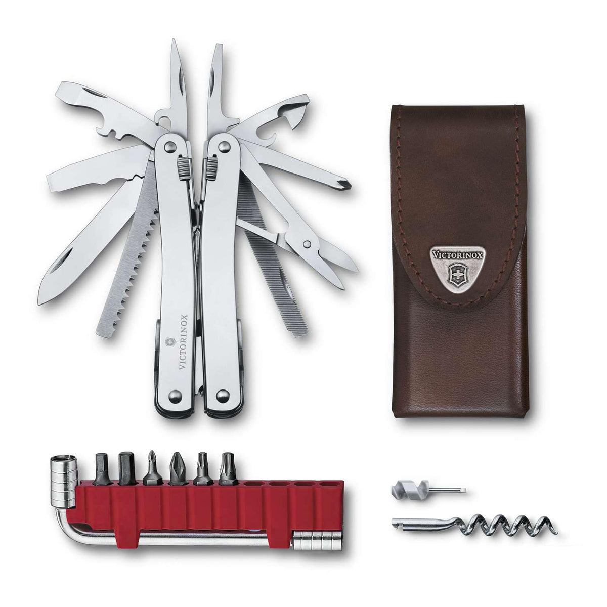 Victorinox Swiss Tool Spirit X Plus Swiss Army Multitool 105 mm 35 Functions Silver In Belt Pouch 3.0235.L