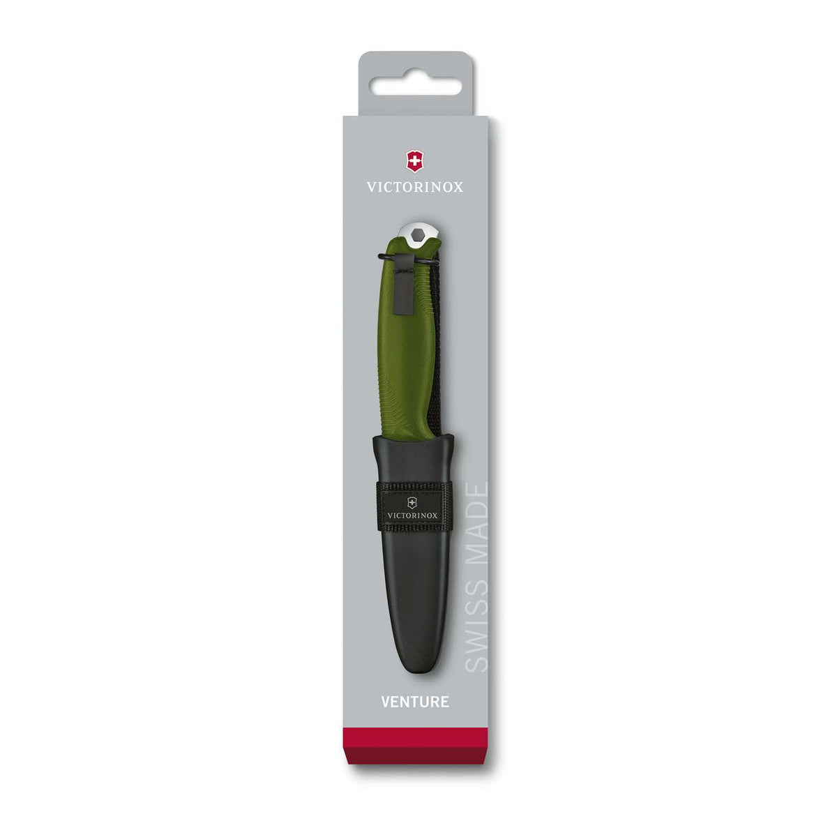 Victorinox Venture Swiss Outdoor Knife 233 mm 5 Functions Olive With Sheath 3.0902.4