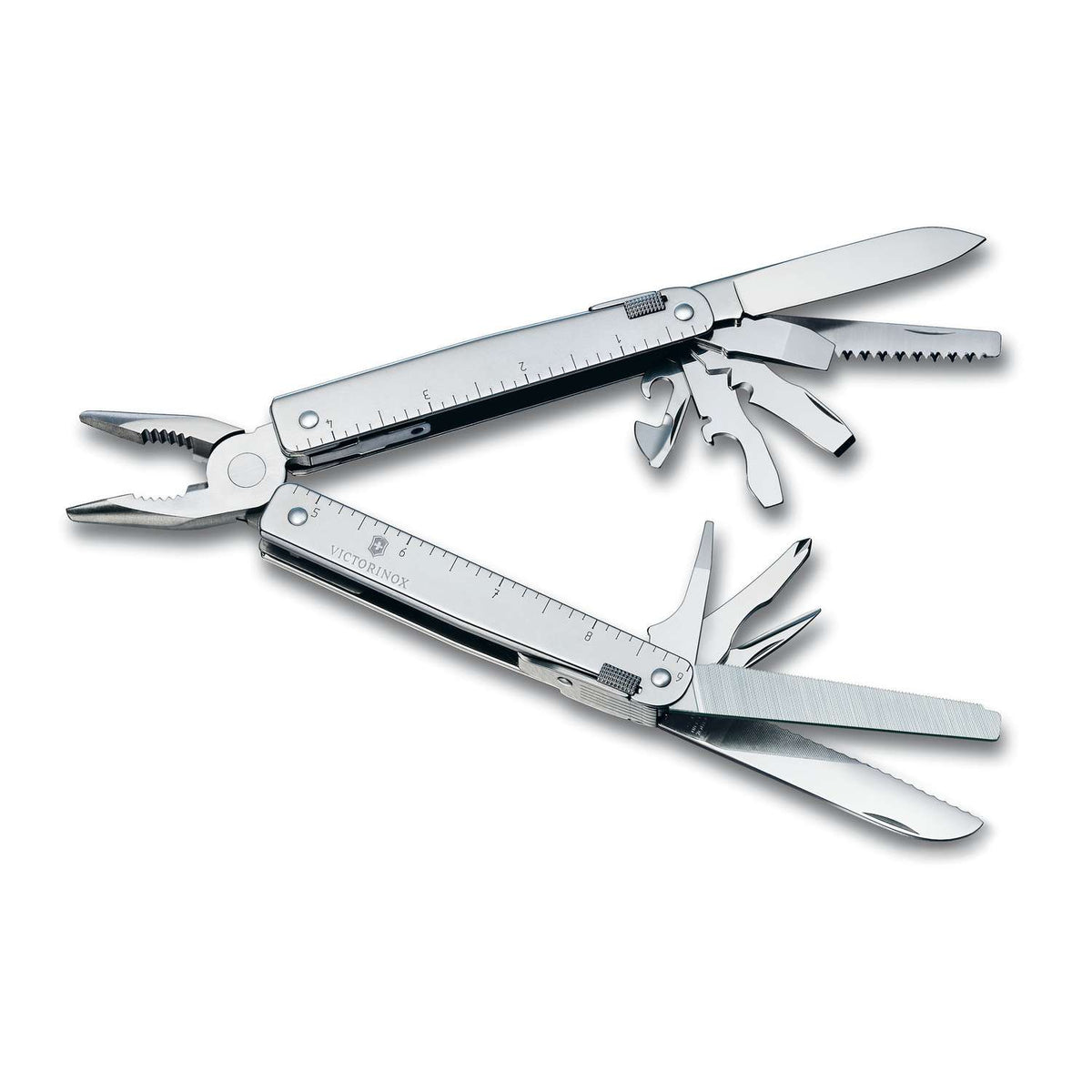 Victorinox Swiss Tool Swiss Army Multitool 115 mm 26 Functions Silver In Belt Pouch 3.0323.N