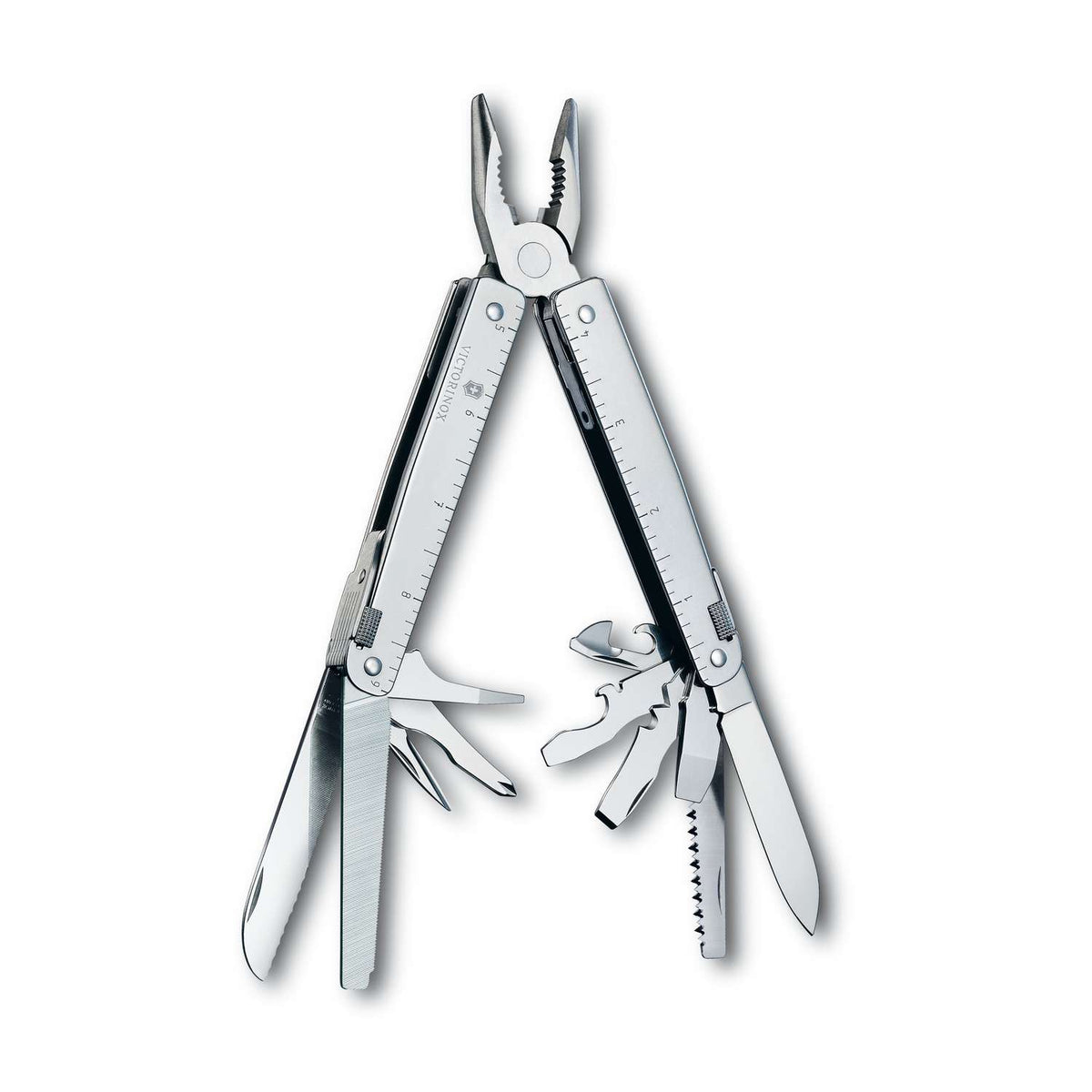 Victorinox Swiss Tool Swiss Army Multitool 115 mm 26 Functions Silver In Belt Pouch 3.0323.N