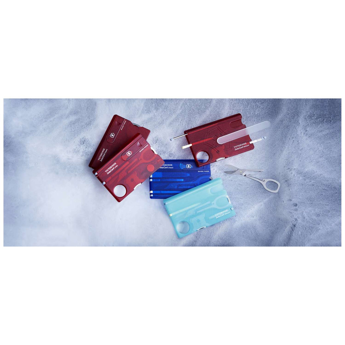 Victorinox Swiss Card Nailcare 13 Functions Red Transparent 0.7240.T