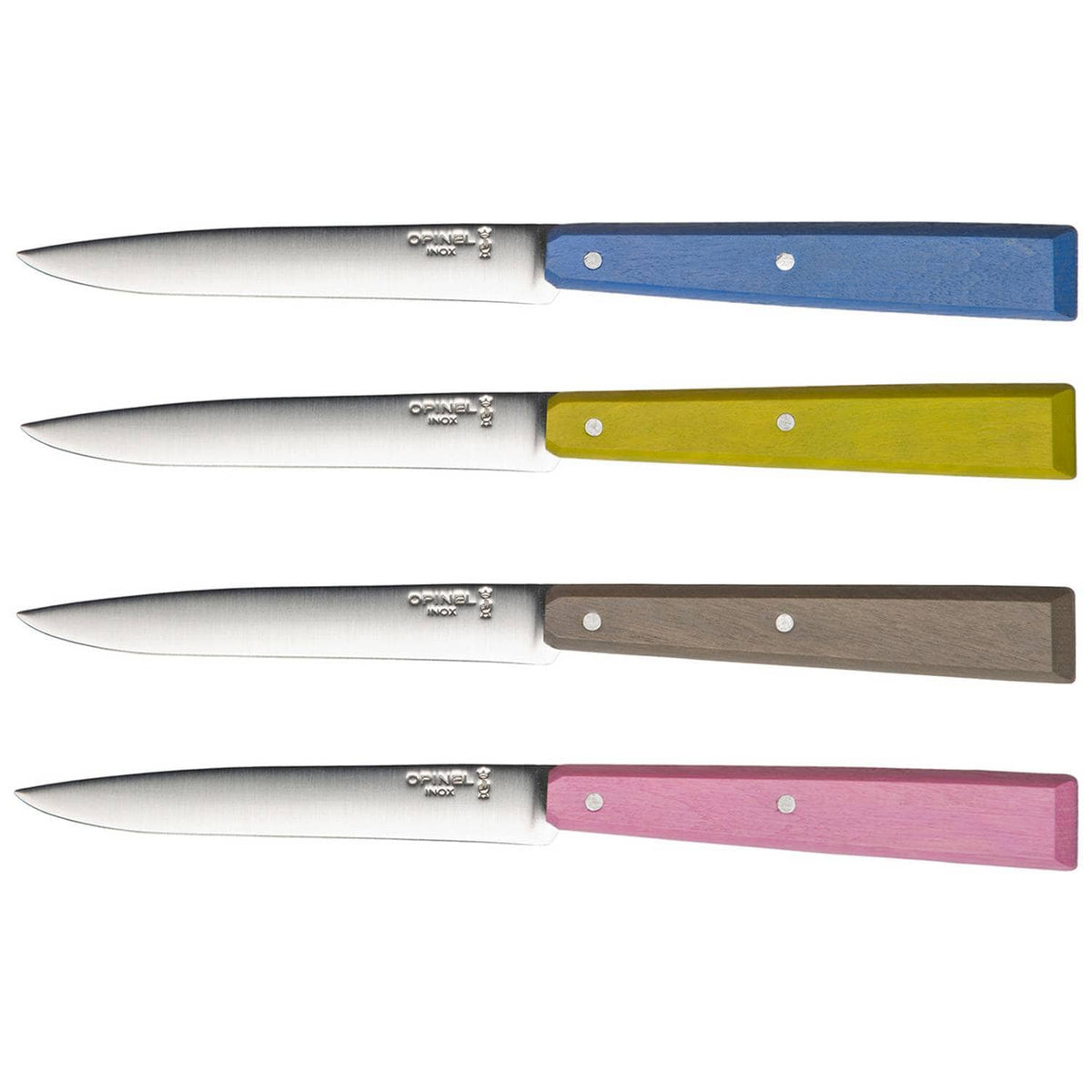 Opinel Kitchen Knives 4 pcs Set No 125 With Wooden Multicoloured Handles Bon Appetit Campagne 001533