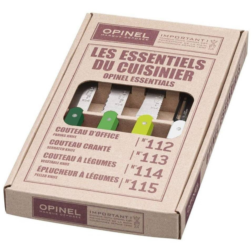 Opinel Kitchen Knives & Peeler Set 4 pcs With Wooden Multicoloured Handles Les Essentiels Primavera 001709