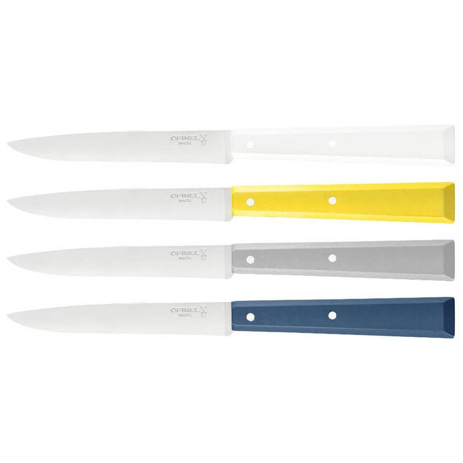 Opinel Kitchen Knives 4 pcs Set No 125 With Wooden Multicoloured Handles Bon Appetit Celeste 002040