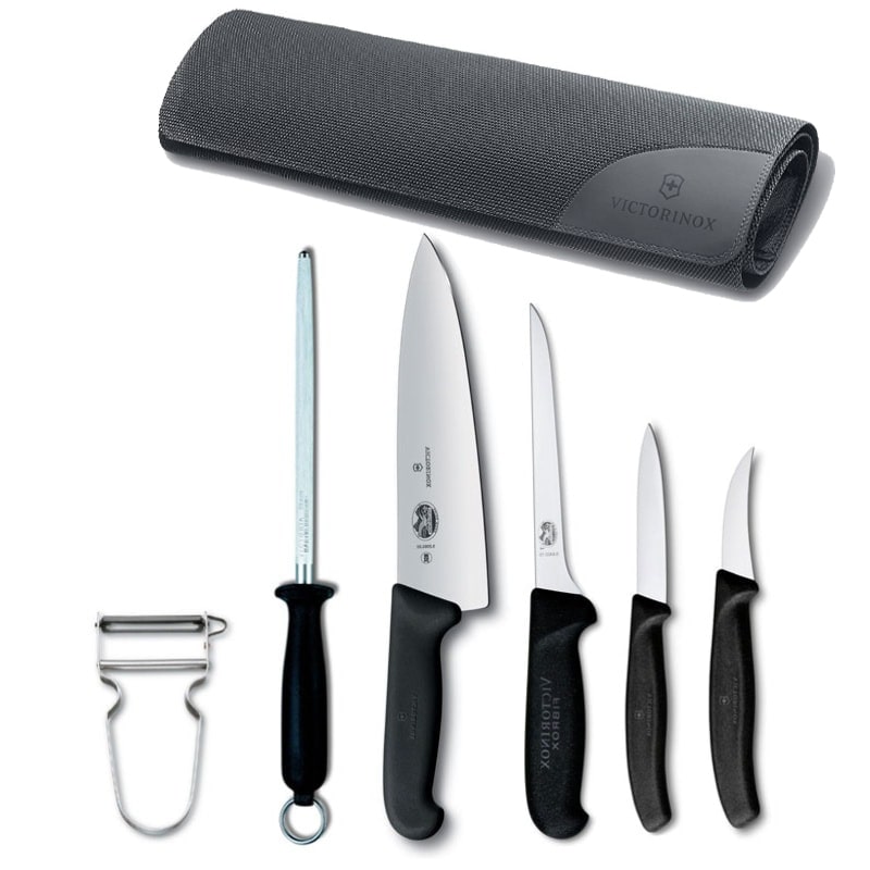 Victorinox Chef'S Knife 6-Pieces Set With Knife Bag Special Offer Ideal For Students 601546