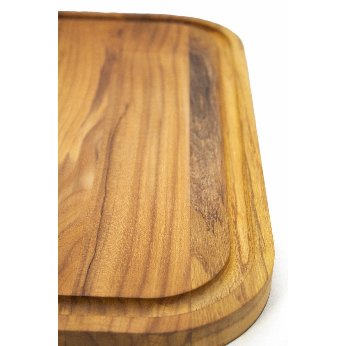 Stolf Teak Wood Cutting Board With Groove 48 x 30 x 2.4 cm Elegance Culinary ST.2148