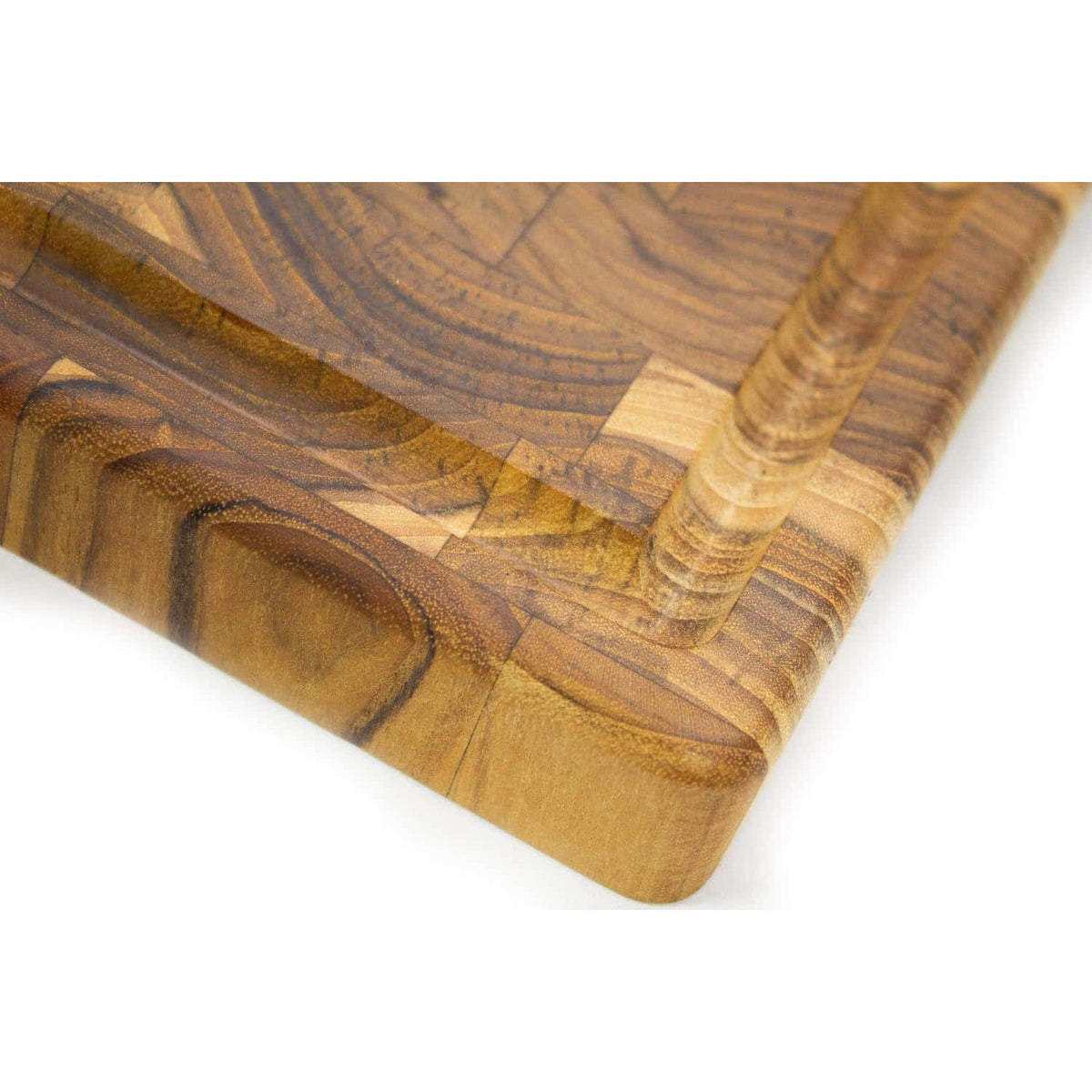 Stolf End Grain Teak Wood Cutting Board With Groove 44 x 29.5 x 3.2 cm Supreme ST.3044