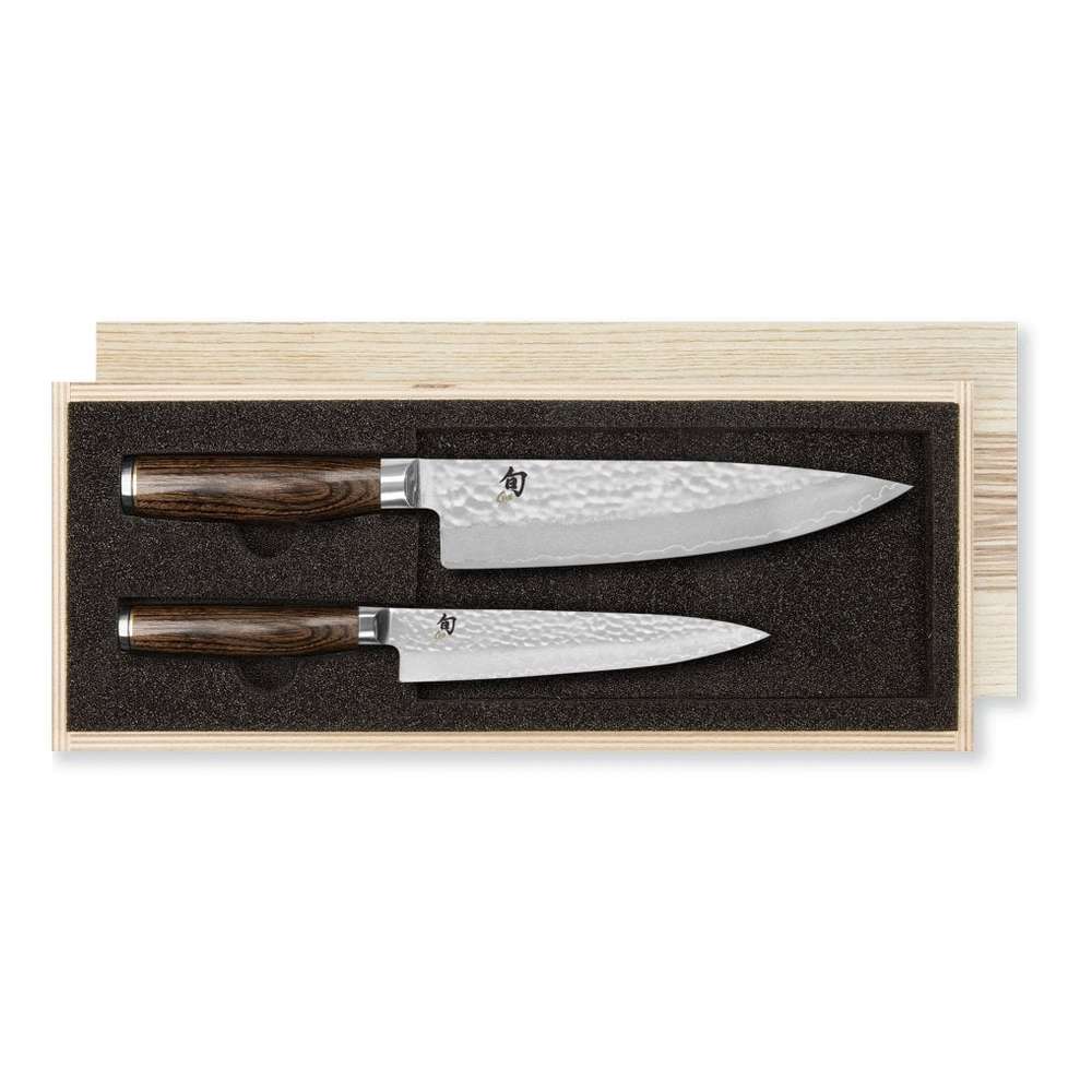 KAI Damascus Knives 2 pcs Set Shun Premier Tim Malzer TDMS-220