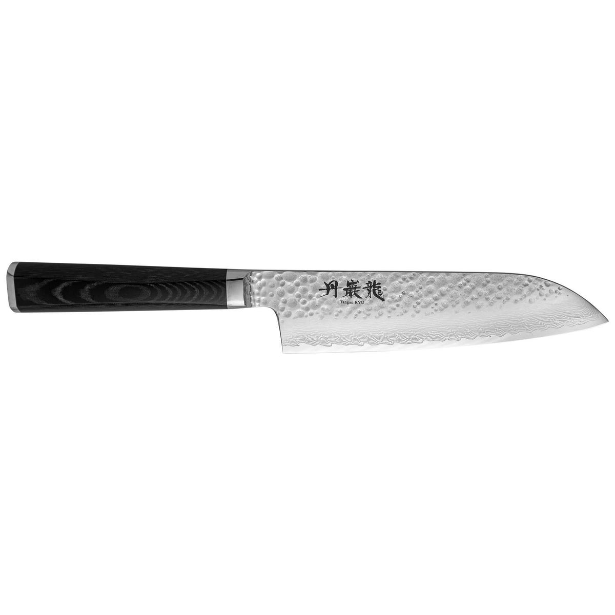 Ryusen Damascus Santoku Knife 17 cm Micarta Handle Tangan Ryu TG-504