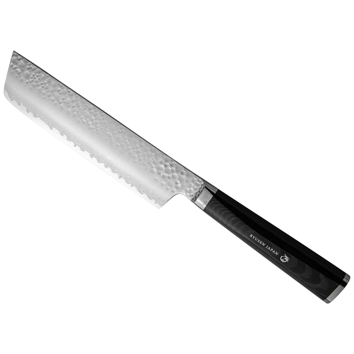 Ryusen Damascus Nakiri Knife 16 cm Micarta Handle Tangan Ryu TG-505