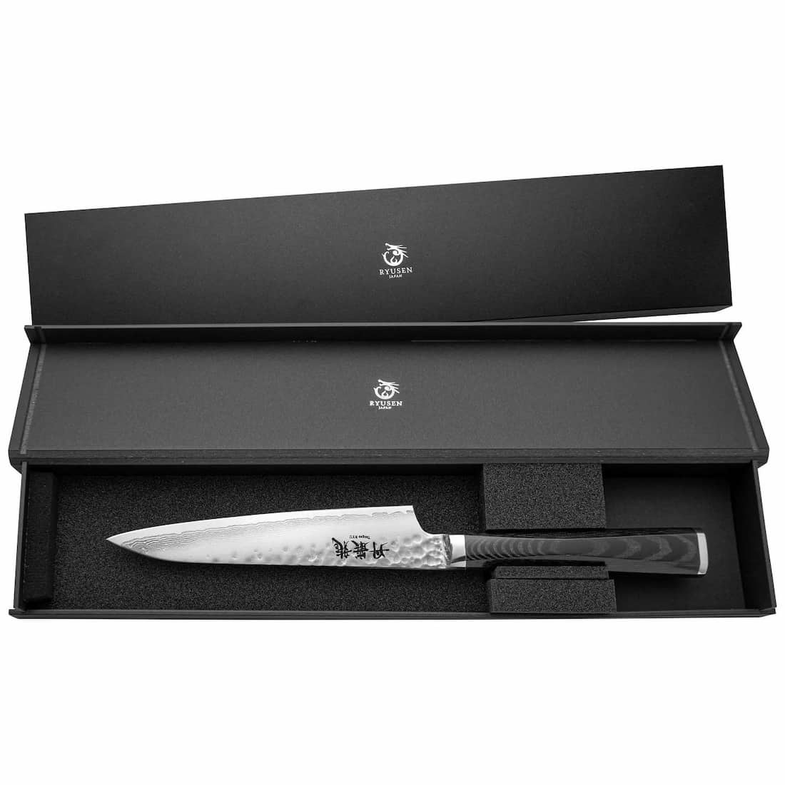 Ryusen Damascus Utility Knife 15 cm Micarta Handle Tangan Ryu TG-506