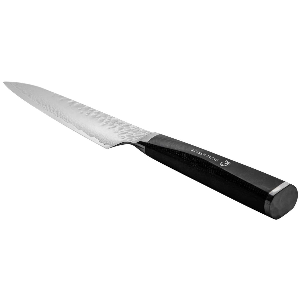 Ryusen Damascus Utility Knife 13.5 cm Micarta Handle Tangan Ryu TG-507