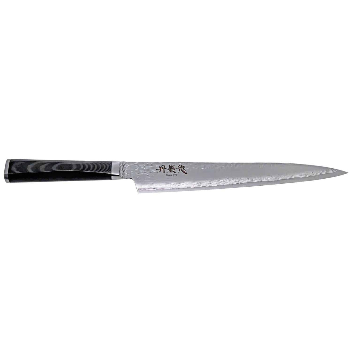 Ryusen Damascus Slicing Knife 24 cm Micarta Handle Tangan Ryu TG-509